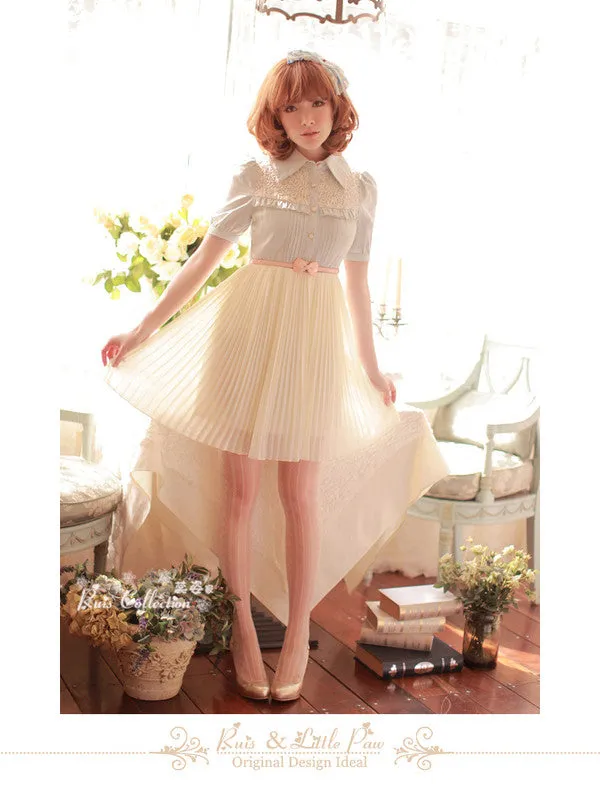 the first spring pleated chiffon dress