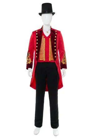 The Greatest Showman  P.T. Barnum Cosplay costume Red Suit