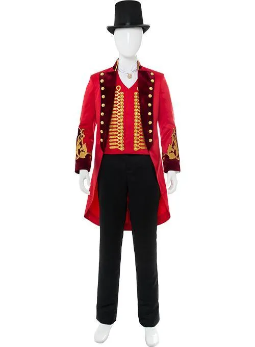 The Greatest Showman  P.T. Barnum Cosplay costume Red Suit