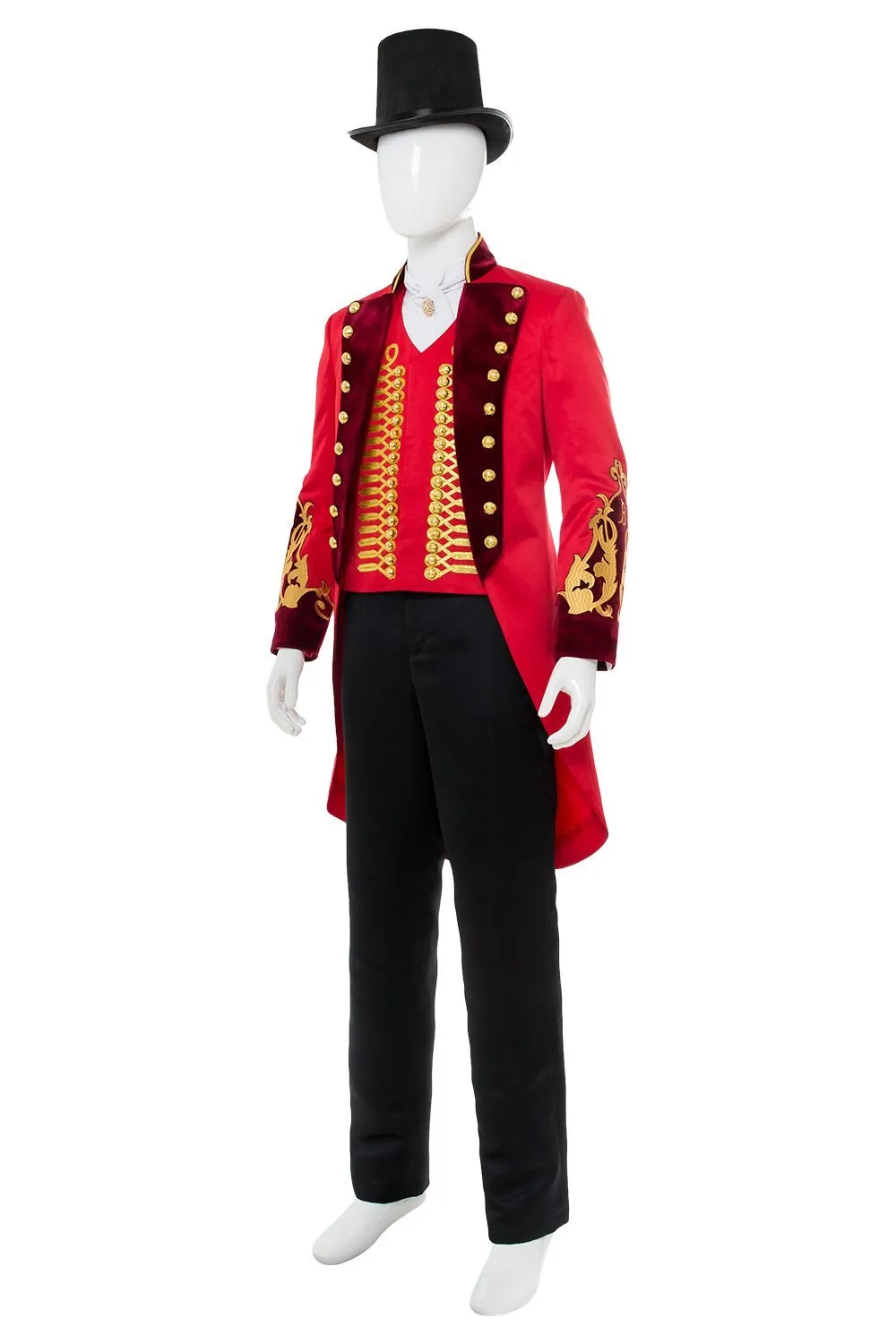The Greatest Showman  P.T. Barnum Cosplay costume Red Suit