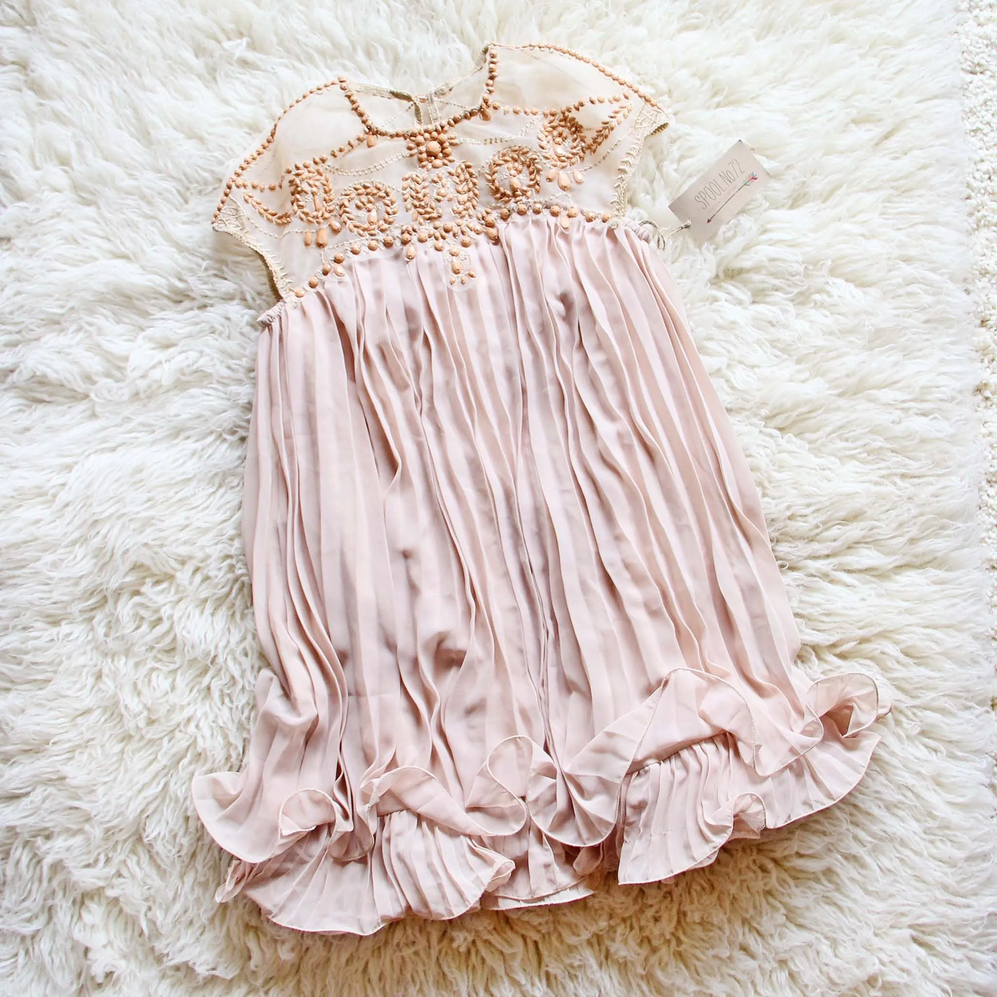 The Hallie Dress in Blush (wholesale)