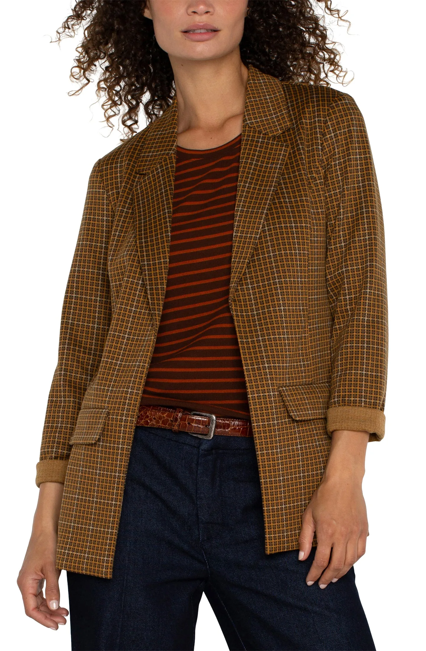 The Karalee Plaid Boyfriend Blazer