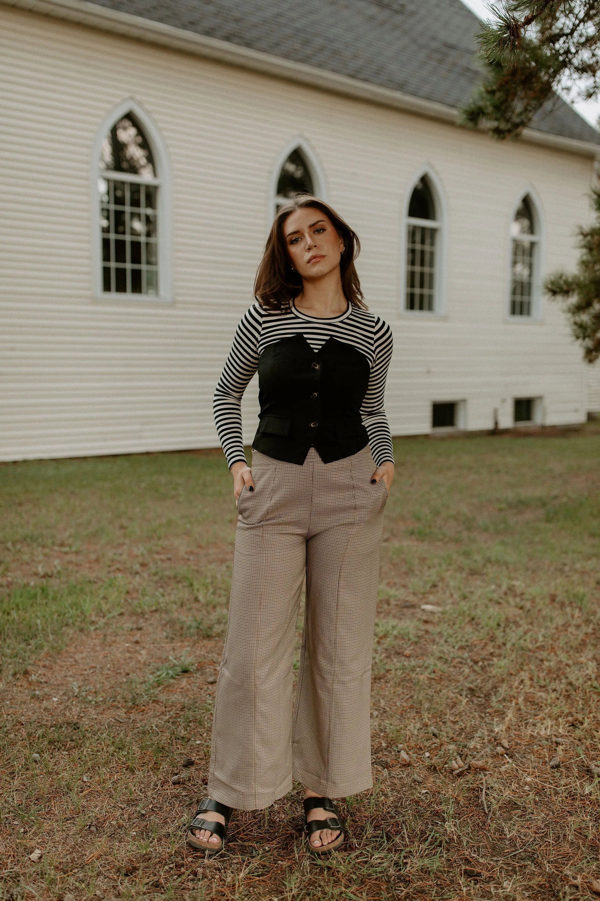 The Kate Strapless Blazer Vest - Black