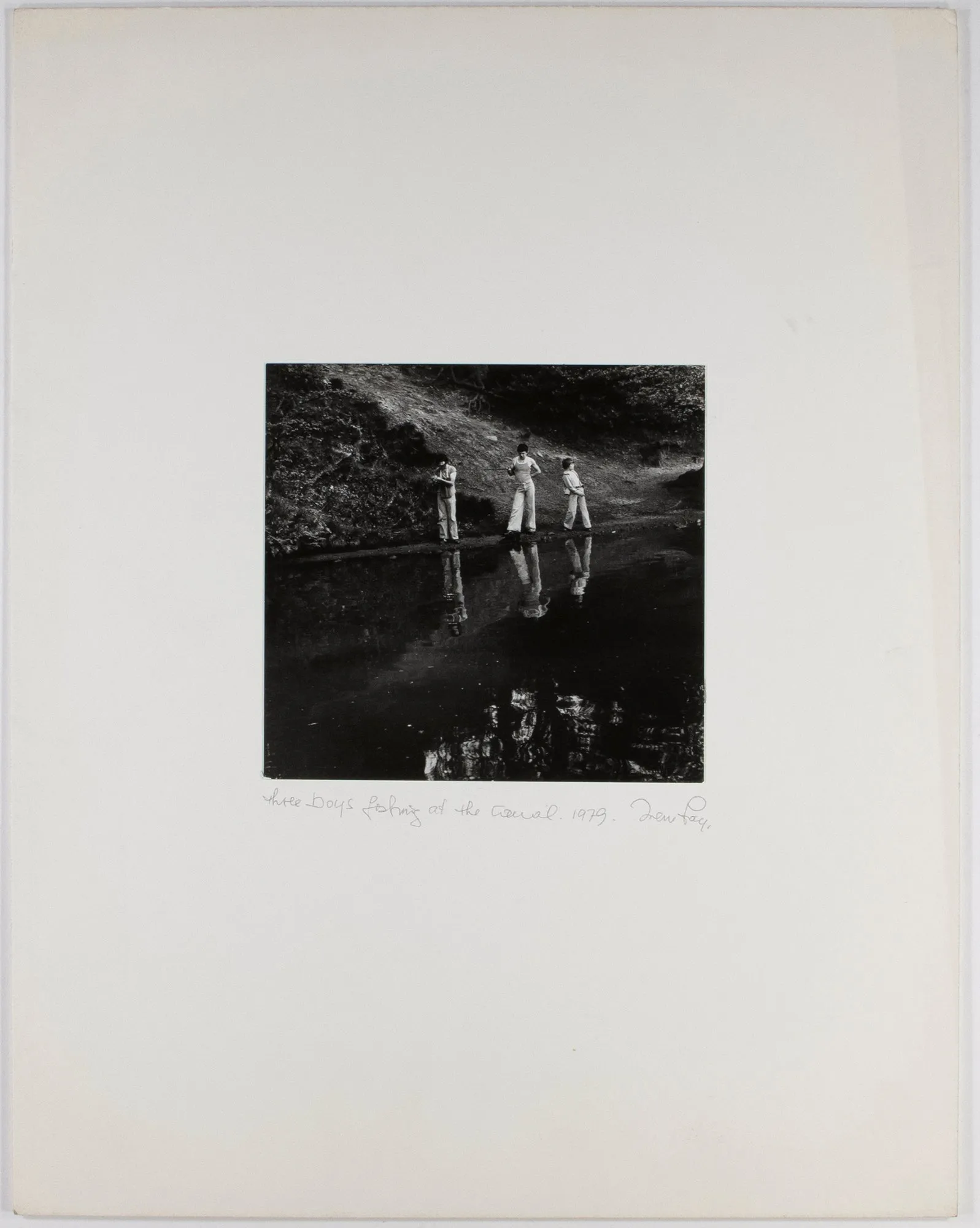 Three Boys Fishing at the Canal