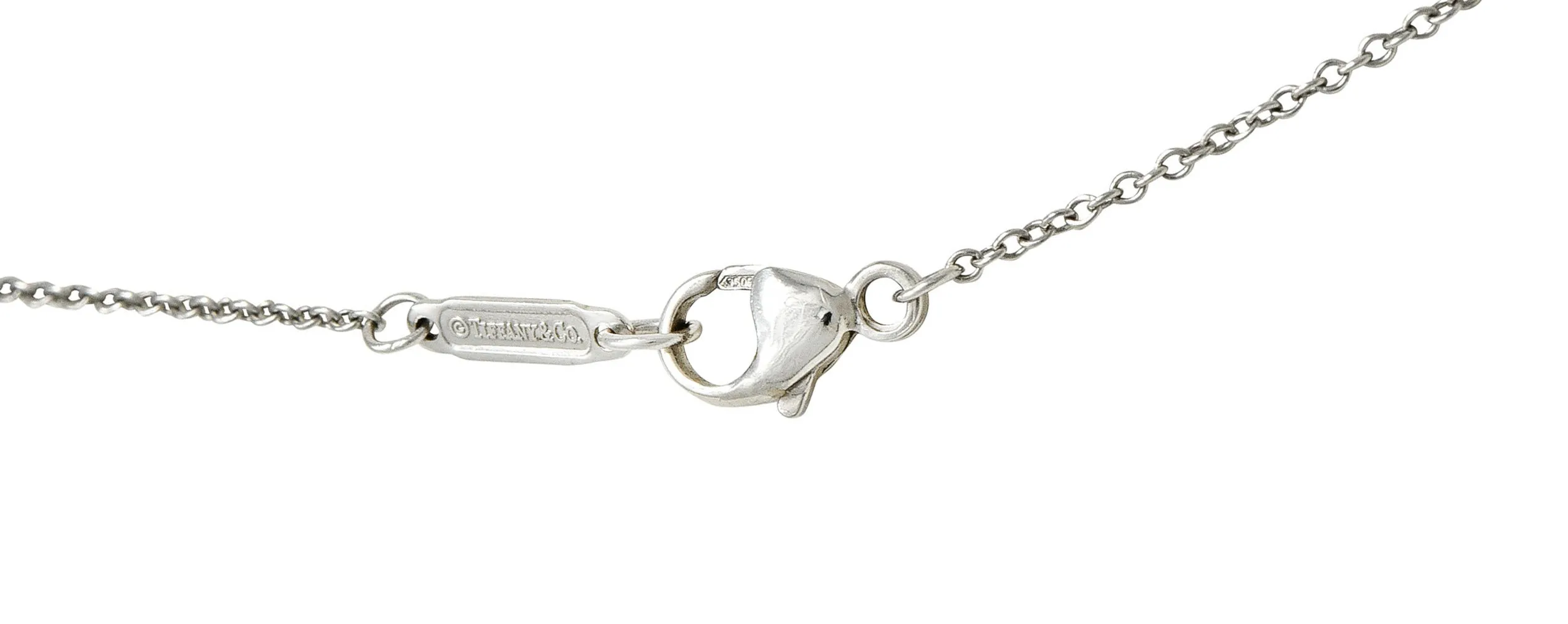 Tiffany & Co. Elsa Peretti 1.00 CTW Diamond Platinum Diamonds By The Yard Lariat Necklace