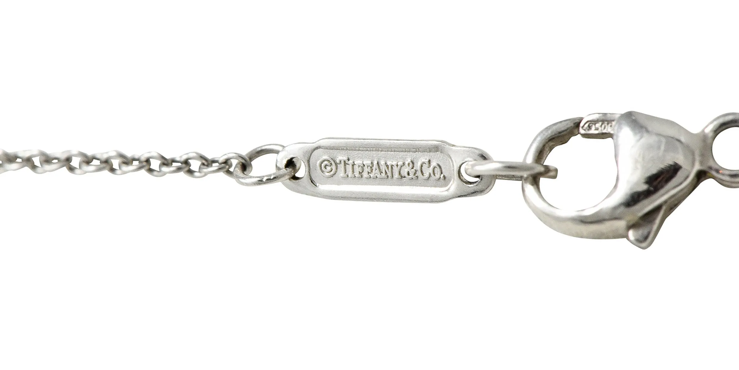 Tiffany & Co. Elsa Peretti 1.00 CTW Diamond Platinum Diamonds By The Yard Lariat Necklace