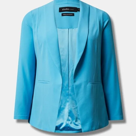 Torrid Parker Studio Crepe Blazer 3x  blue