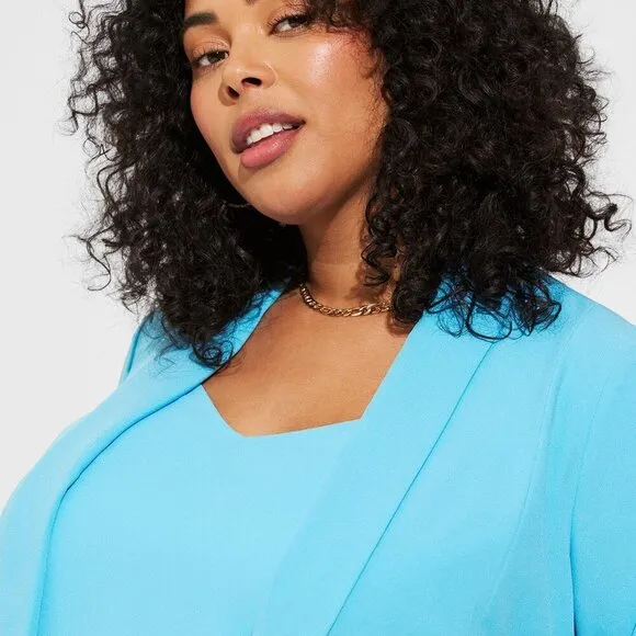 Torrid Parker Studio Crepe Blazer 3x  blue