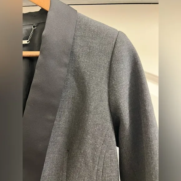 Trina Turk Satin Lapel Fitted Blazer