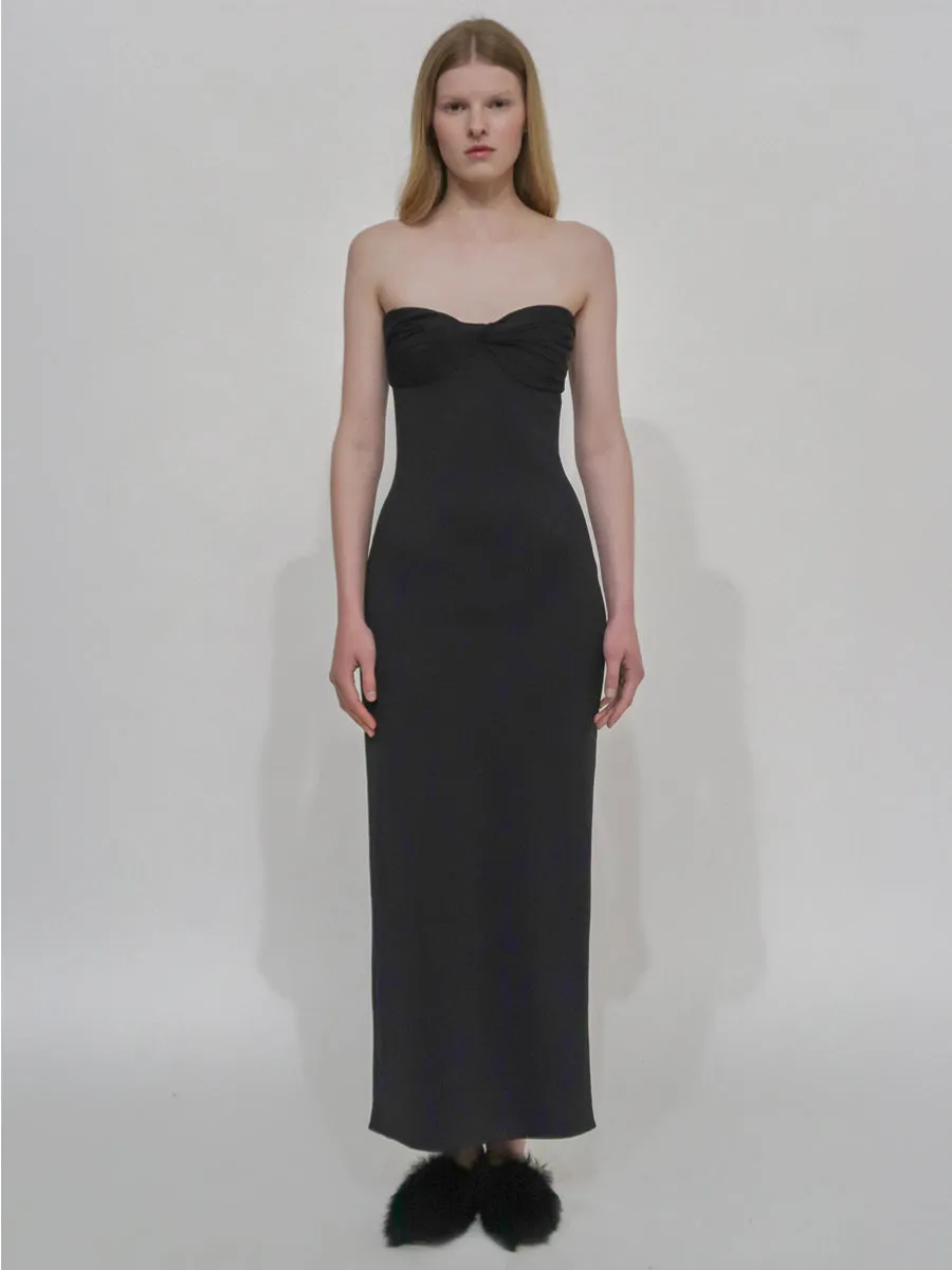TWIST STRAPLESS DRESS