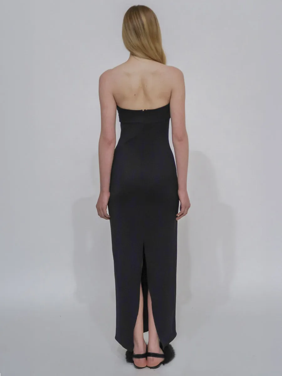 TWIST STRAPLESS DRESS