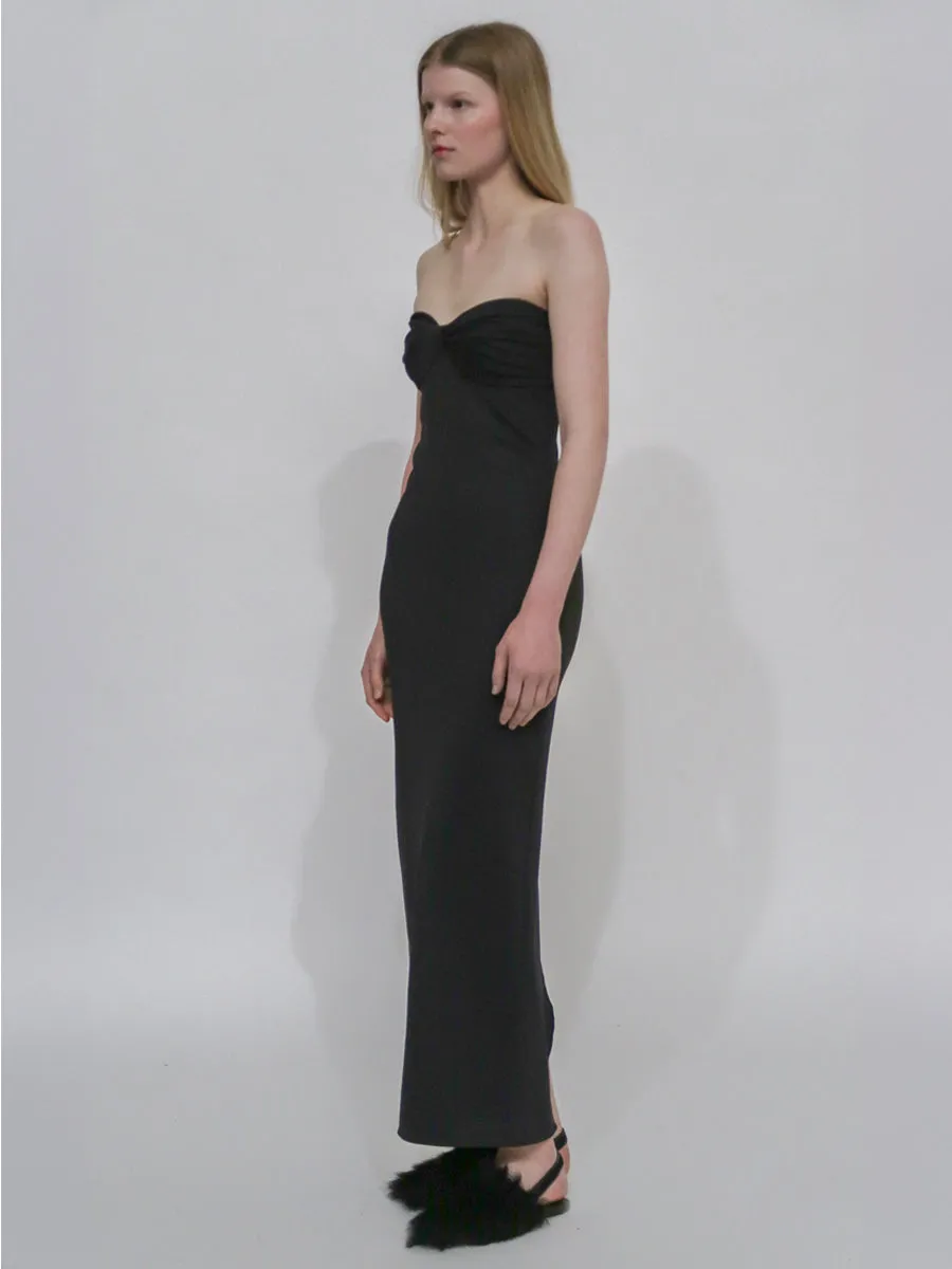 TWIST STRAPLESS DRESS