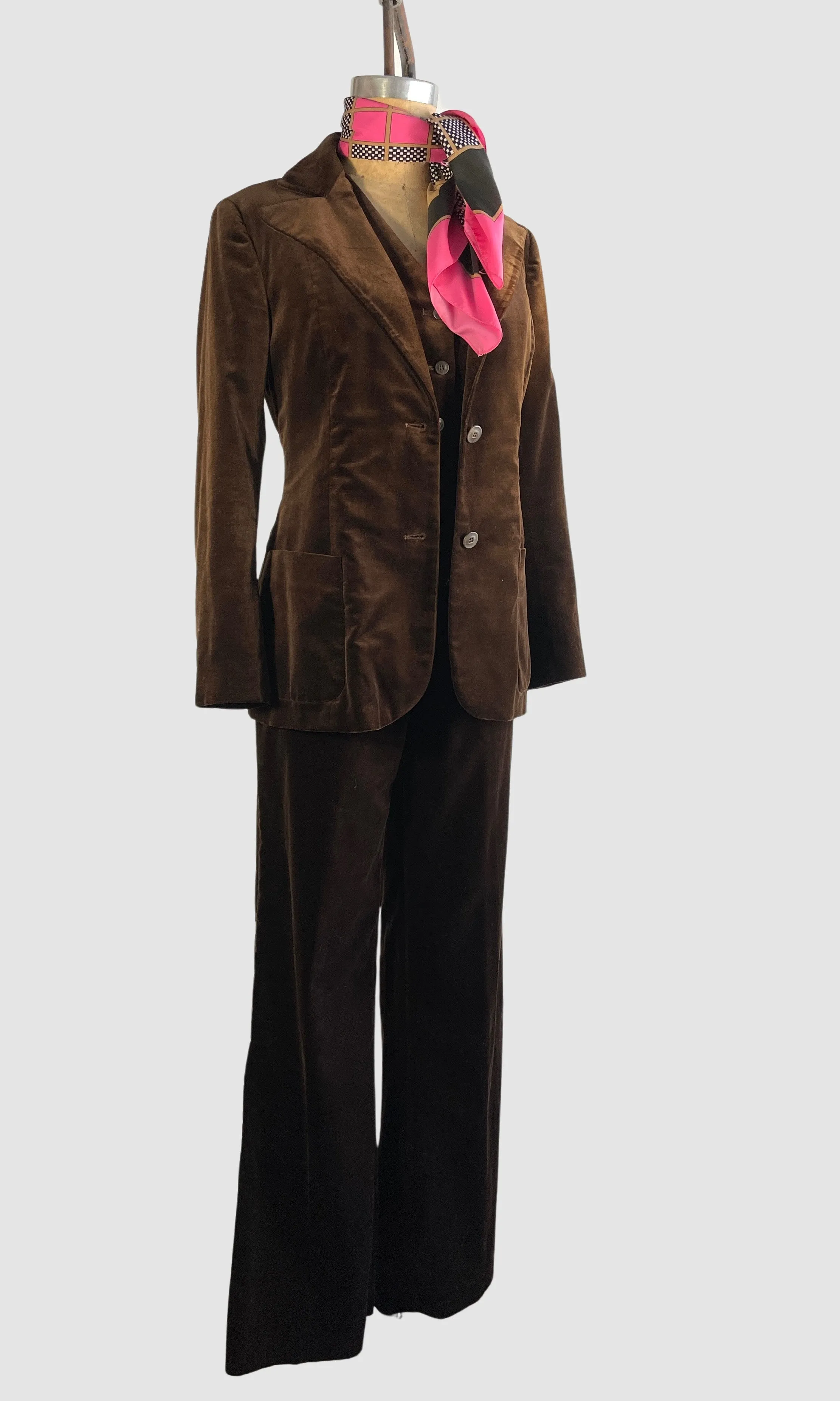 VELVET CRUSH 70s SIR For Her Pant Suit • Small Medium