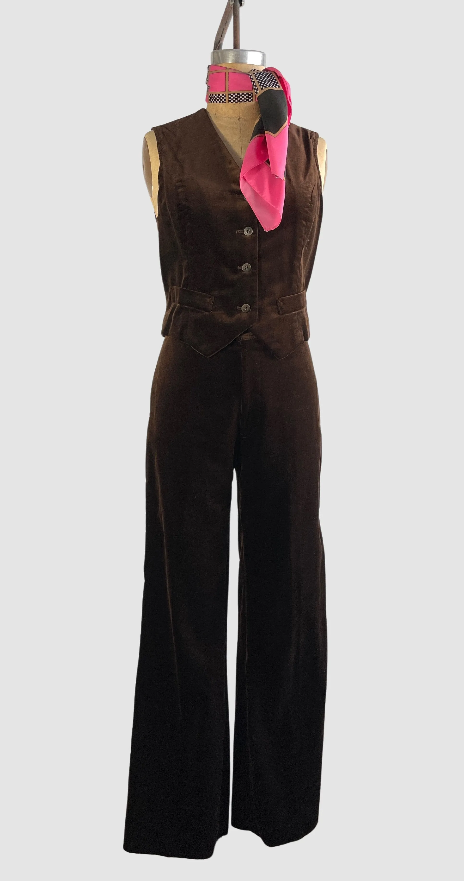 VELVET CRUSH 70s SIR For Her Pant Suit • Small Medium