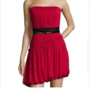 Vera Wang Lavender Label Red Silk Dress Sz 4 NWT