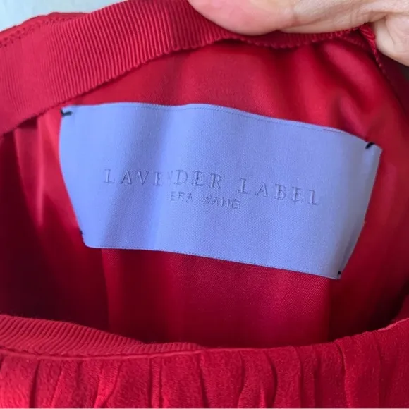 Vera Wang Lavender Label Red Silk Dress Sz 4 NWT