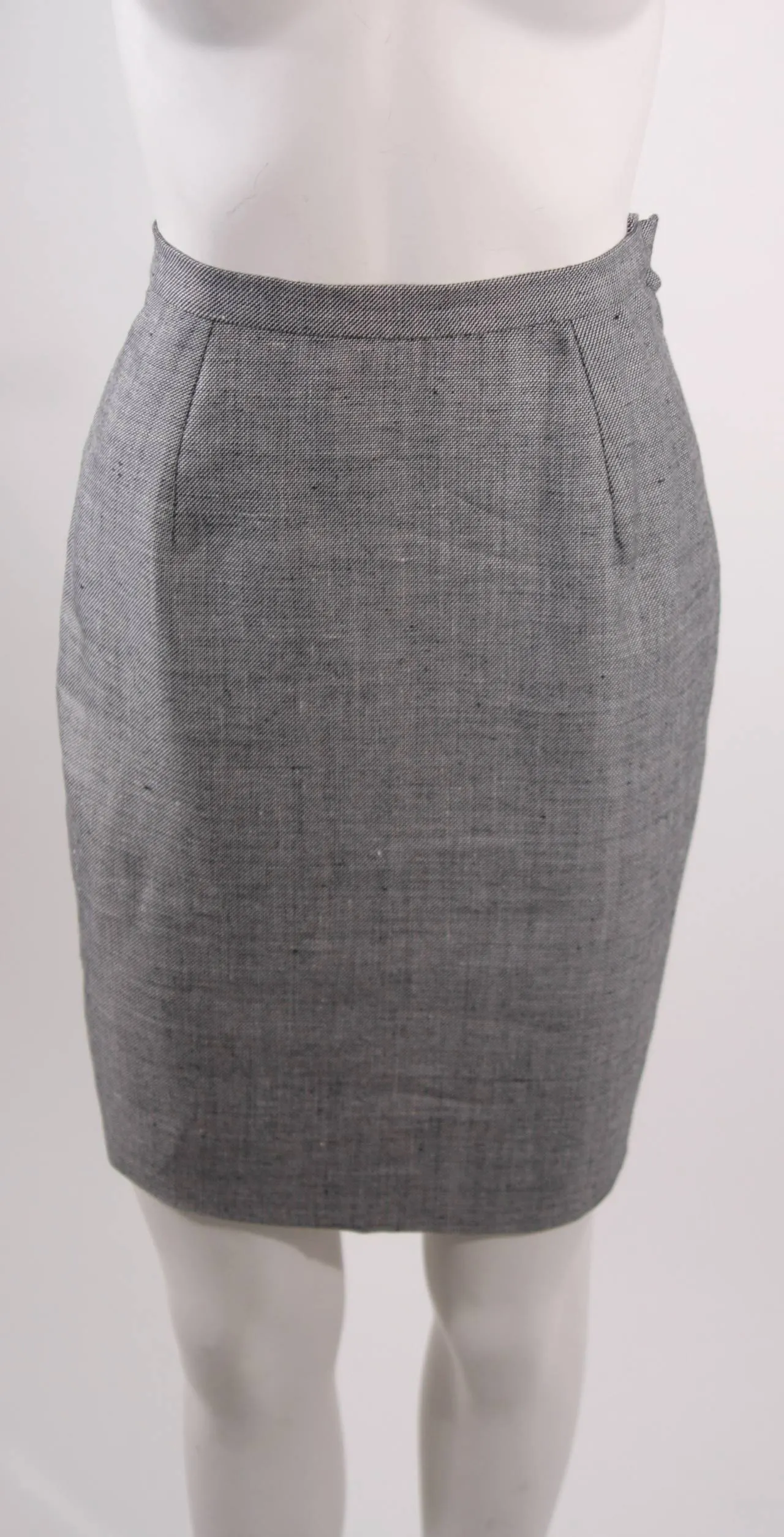 VICKY TIEL Linen and Wool 2 pc Jacket and Skirt Suit