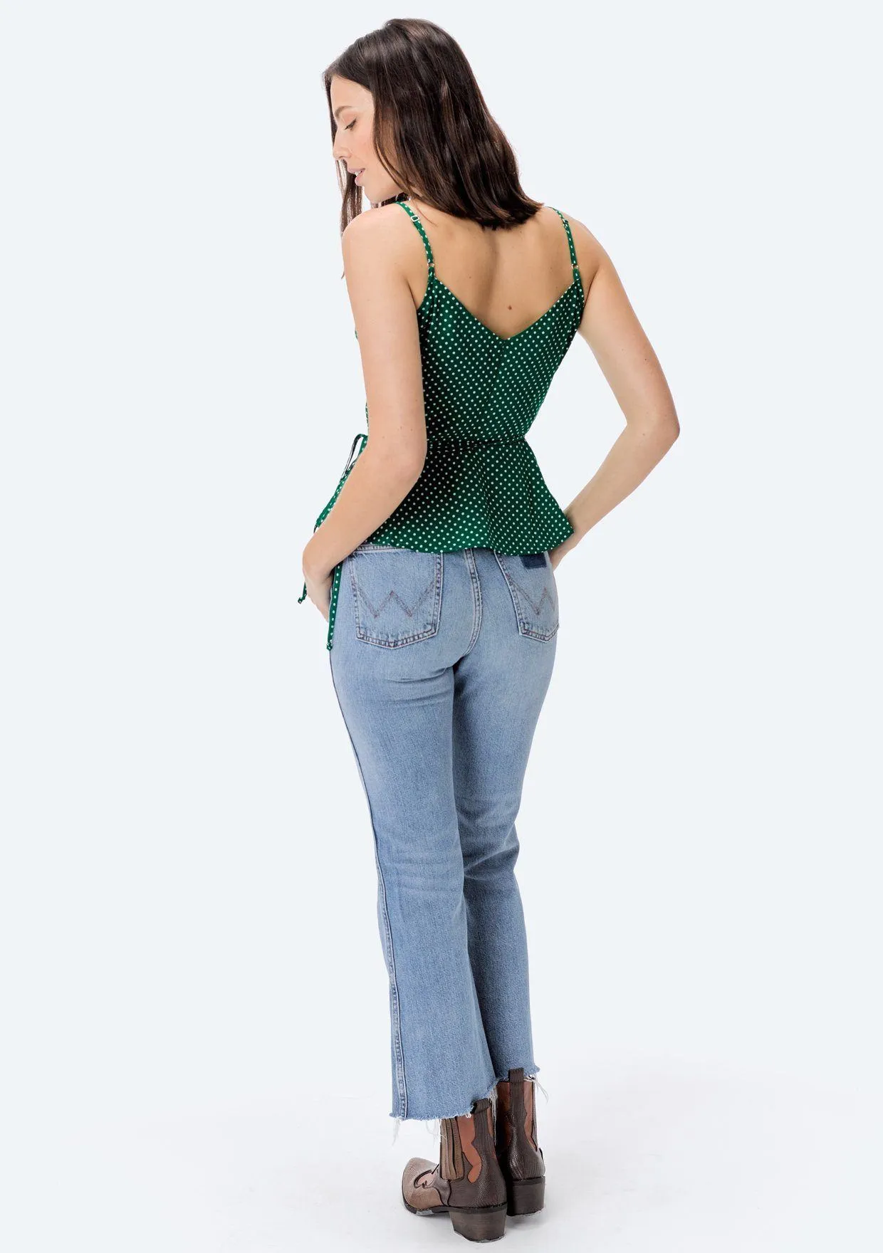 Vida Polka Dot Wrap Cami