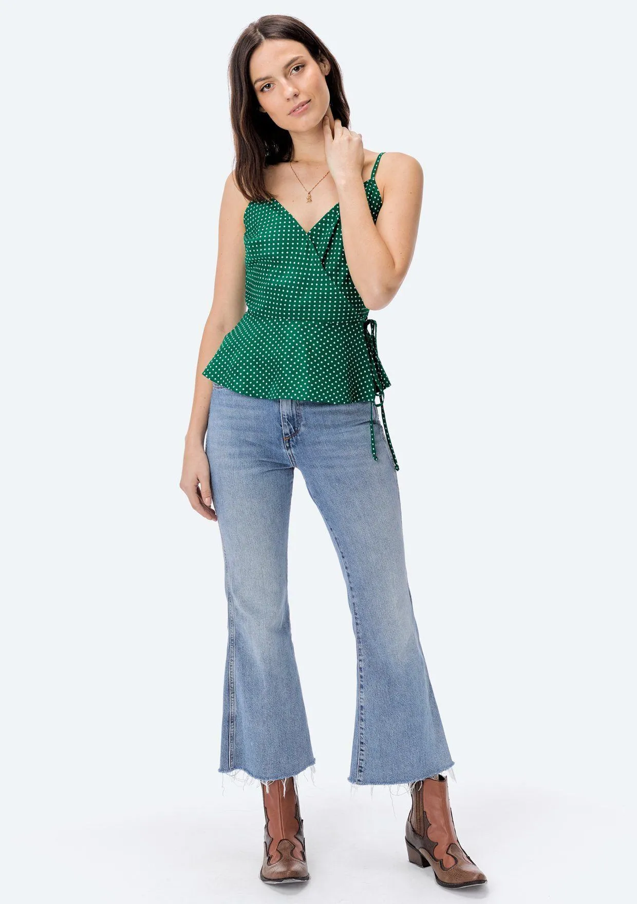 Vida Polka Dot Wrap Cami