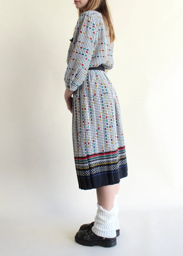 Vintage Houndstooth Dress D0346