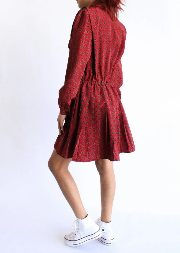 Vintage Print Dress D0542