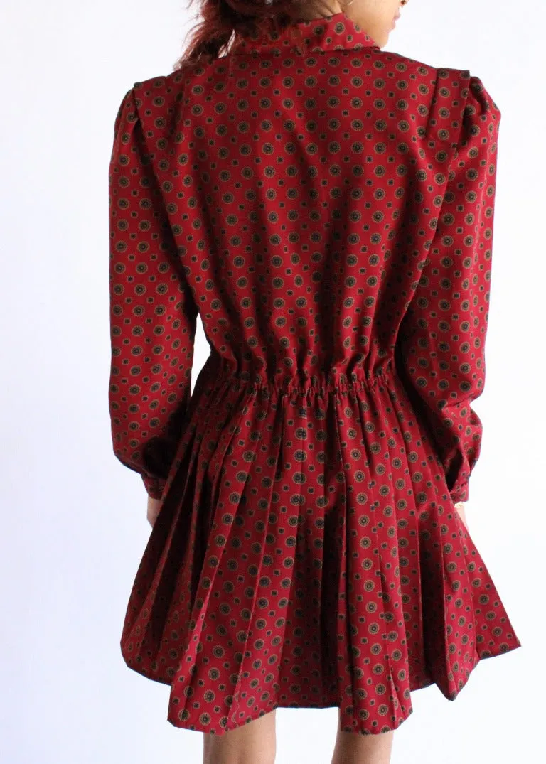Vintage Print Dress D0542