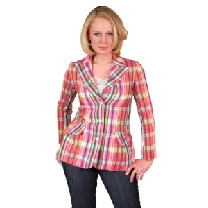 Vintage Womens Silk Seersucker Blazer T. Jones 1970S 34 Bust