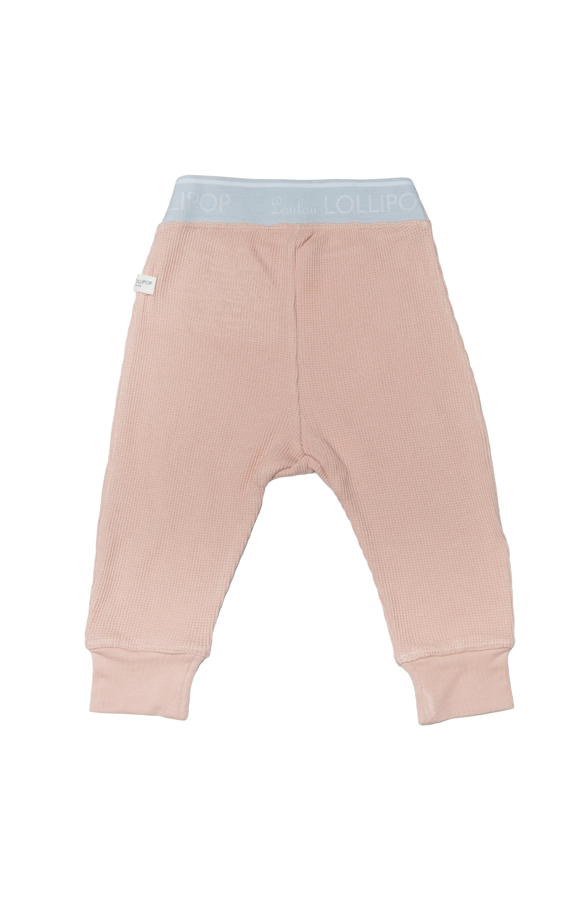 Waffle Baby Pants - Rose Smoke