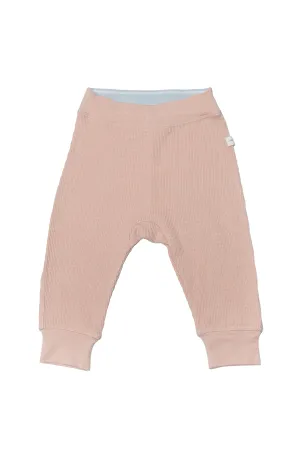 Waffle Baby Pants - Rose Smoke