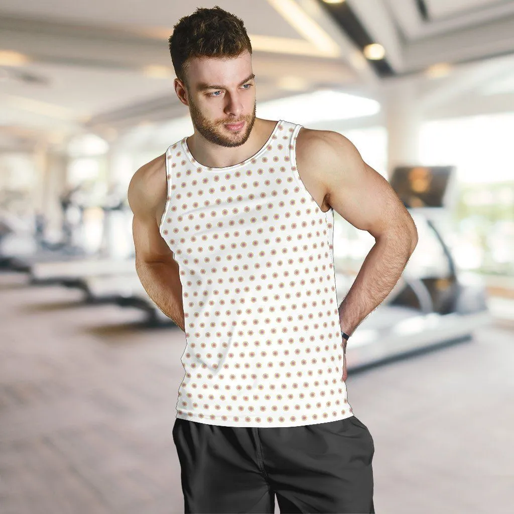 White and Rainbow Polka Dot - Tank