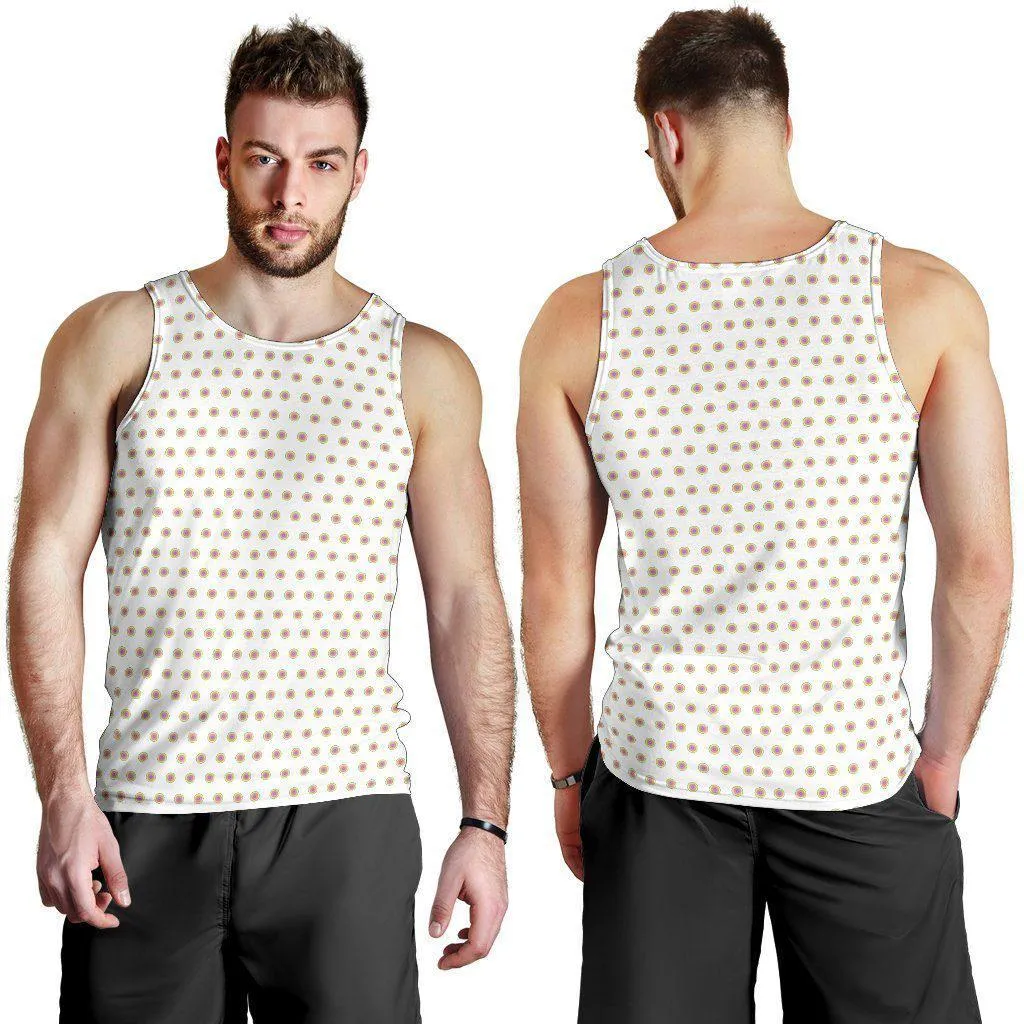 White and Rainbow Polka Dot - Tank