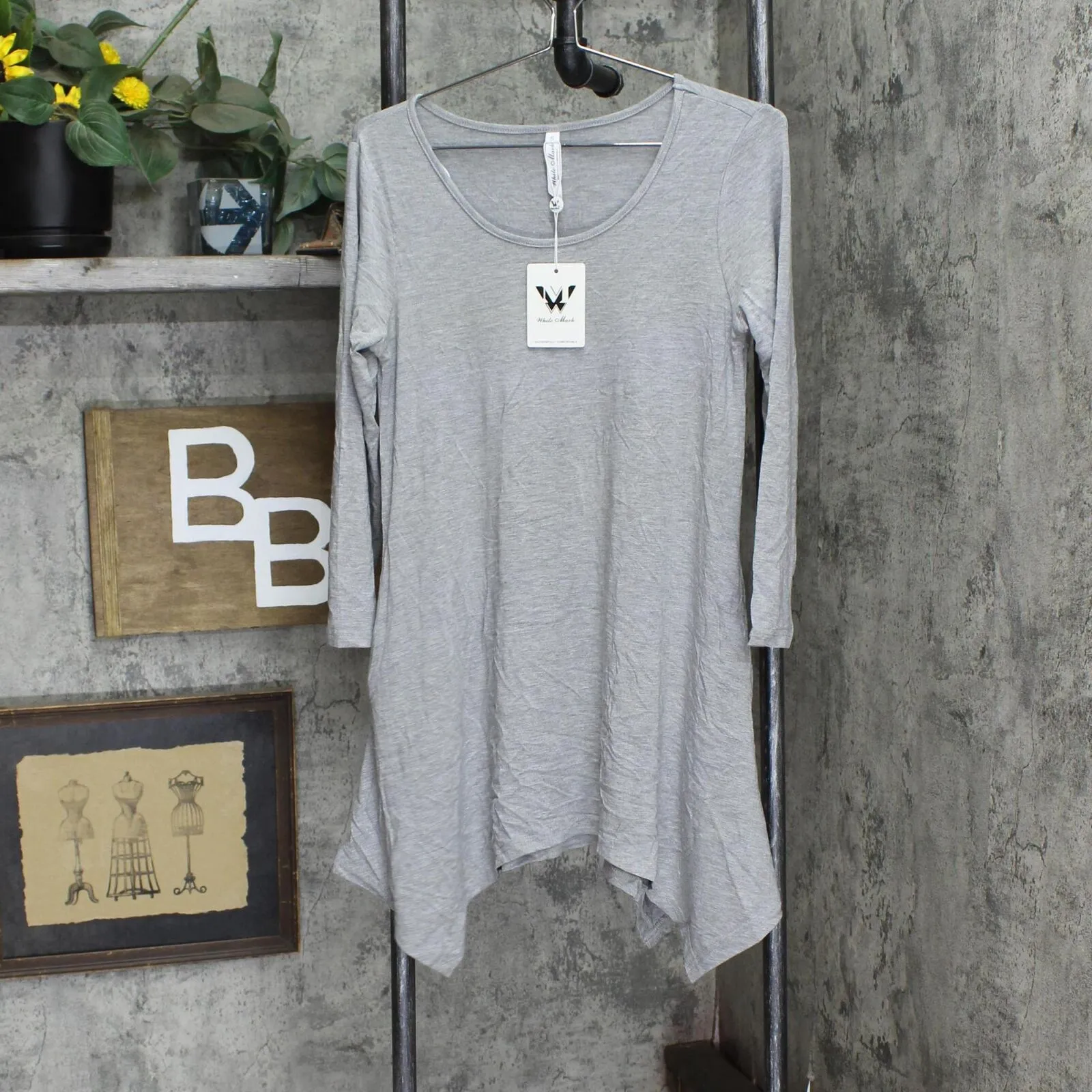 White Mark Women's Makayla Knit Tunic Top 1302-10-S