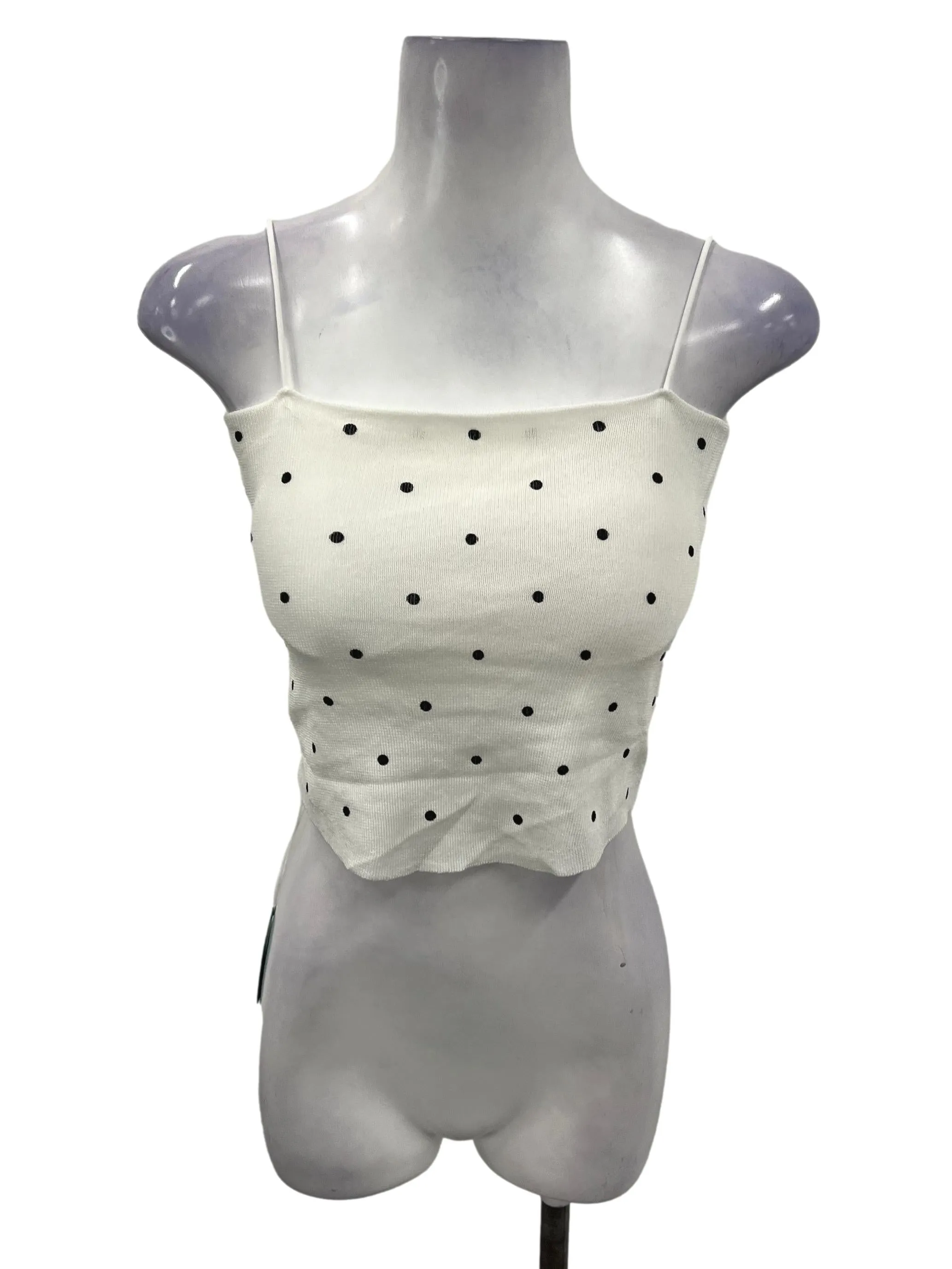 White Polka Dot Cami Top