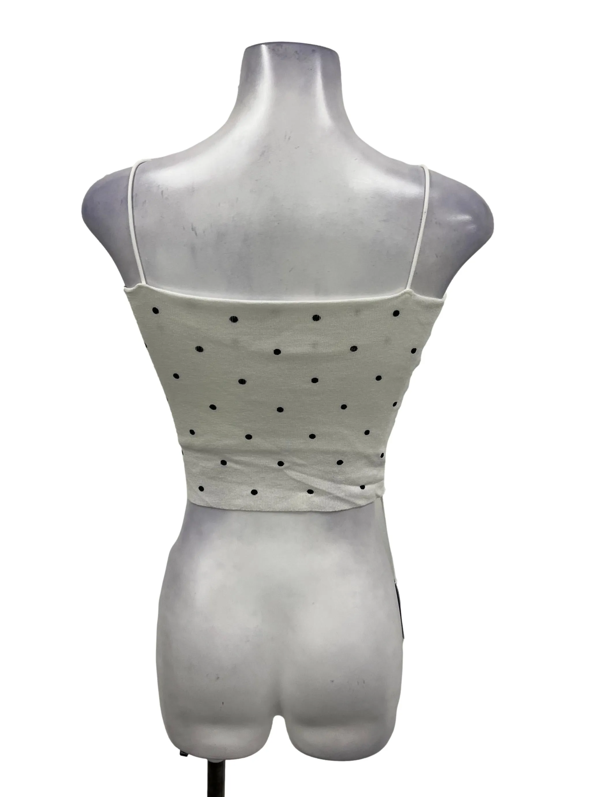 White Polka Dot Cami Top