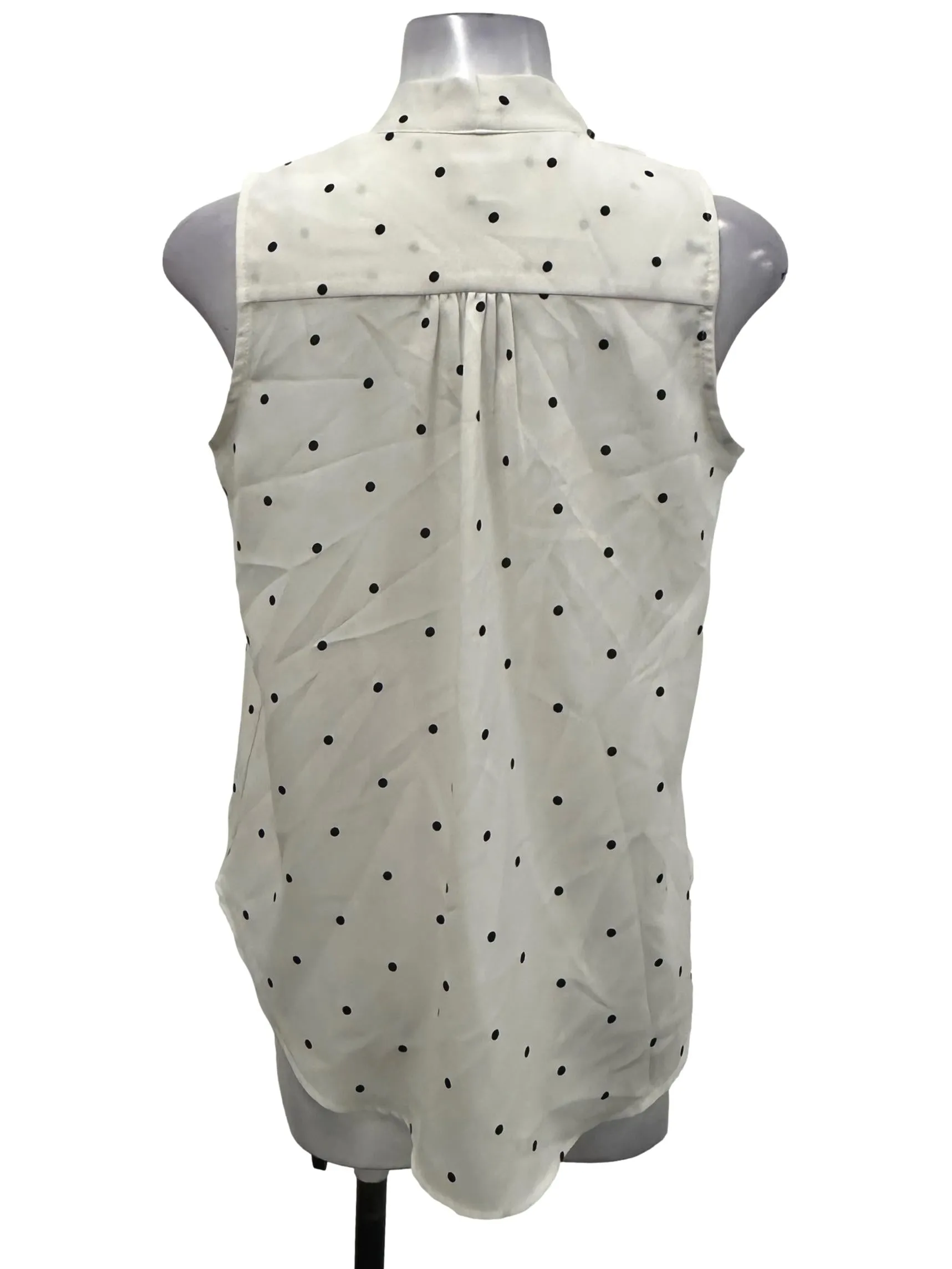 White Polka Dot Top