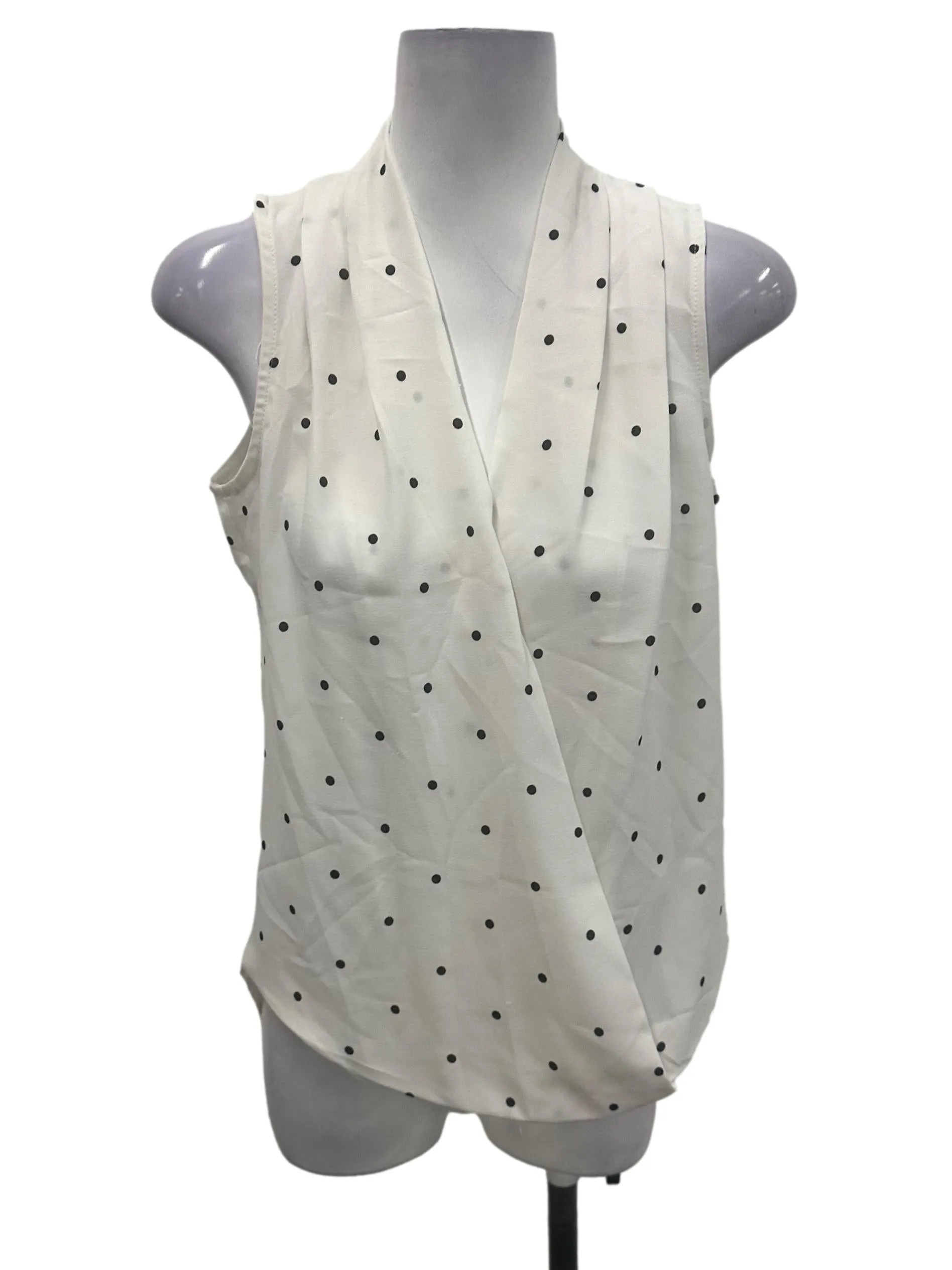 White Polka Dot Top