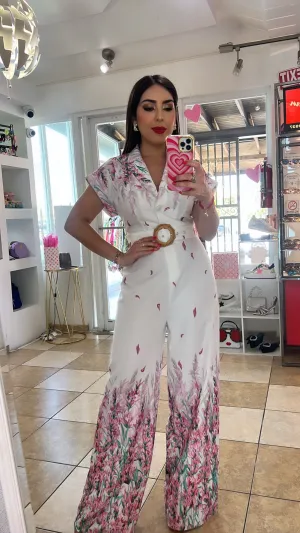 Wide Leg Floral Jumpsuit