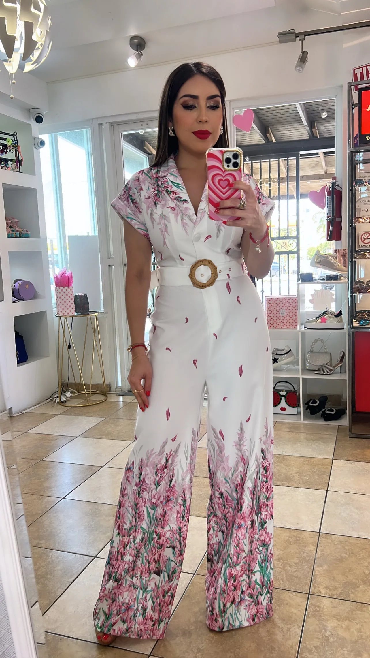 Wide Leg Floral Jumpsuit