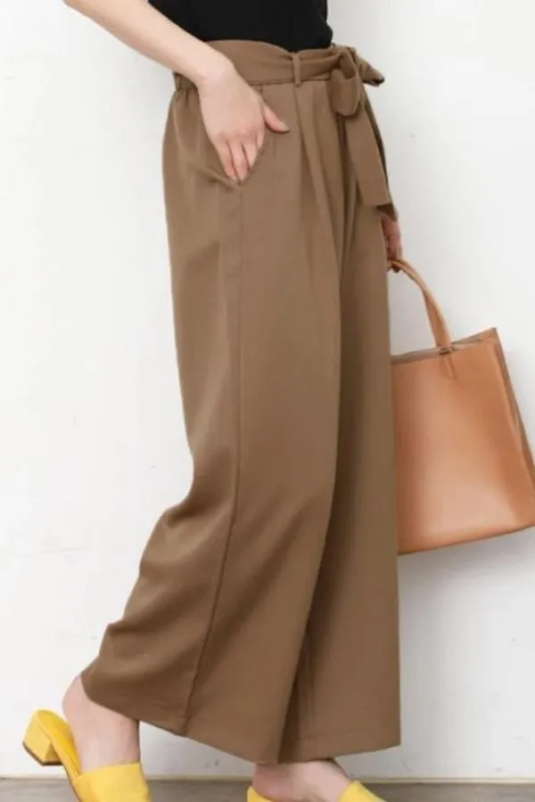 Wide Leg Front Tie Pants