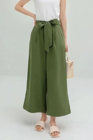 Wide Leg Front Tie Pants