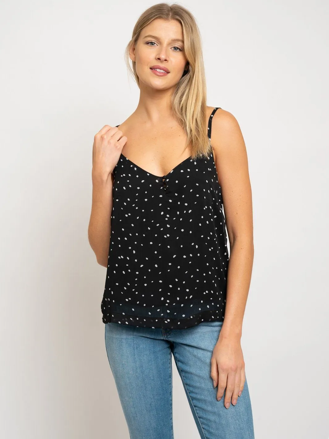 WOMEN'S POLKA DOTS TOP