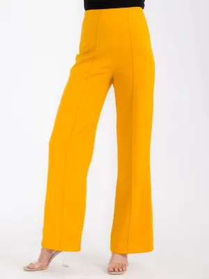 WOMEN'S ZIPPER CLOSURE WIDE LEG PANTS