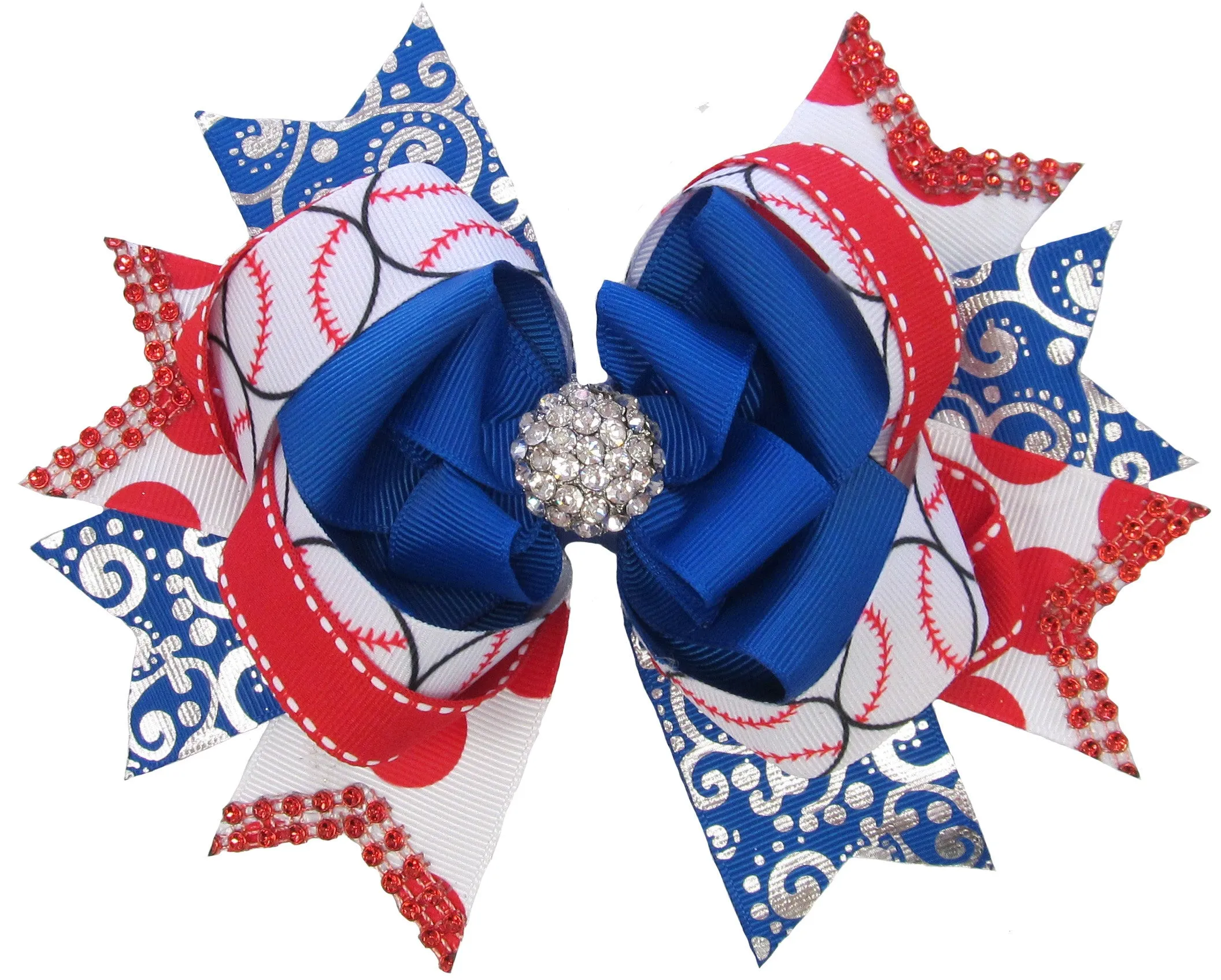X-Large Over the Top Baseball Hair Bow