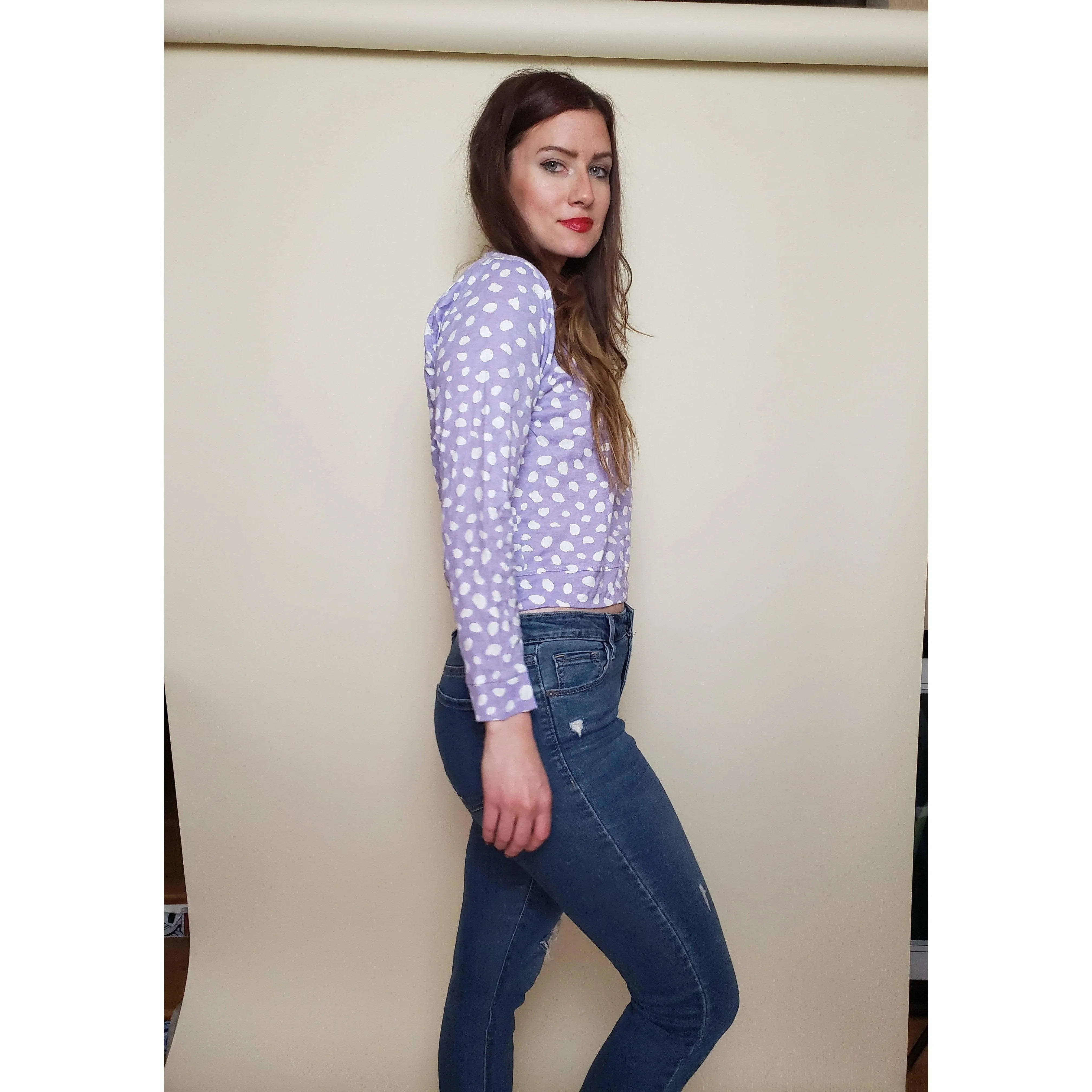 Yorkville Polka Dot Organic Cotton Longsleeve Top