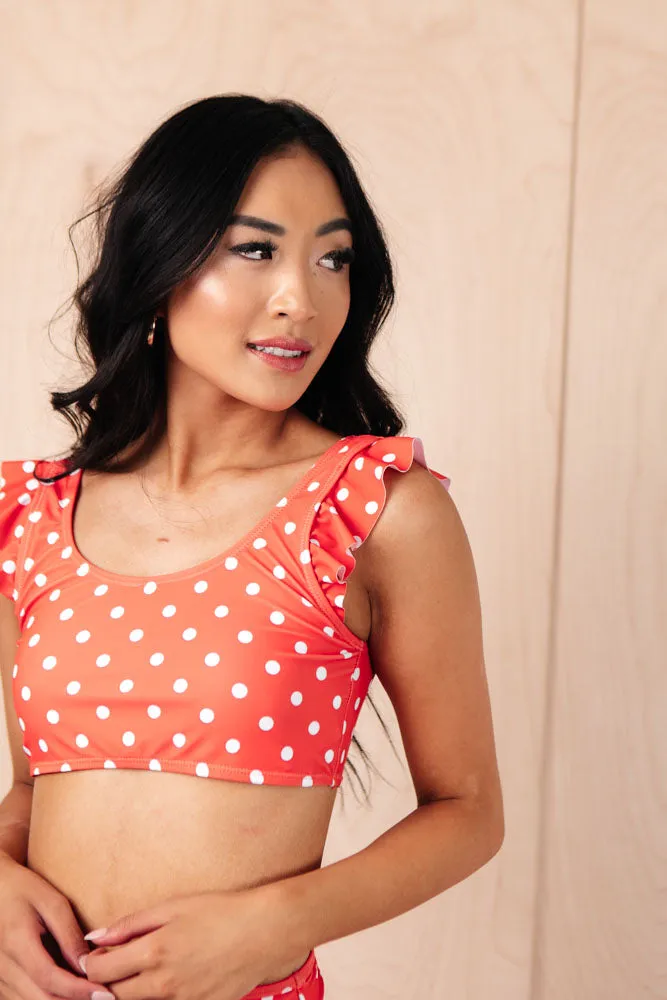 You A Cutie Polka Dot Swim Top
