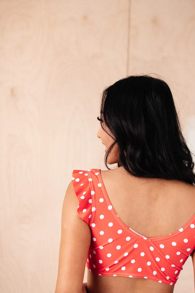 You A Cutie Polka Dot Swim Top