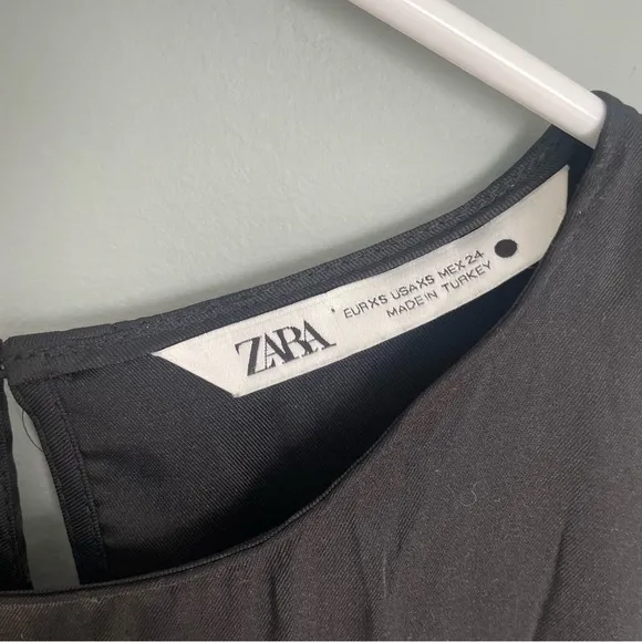 Zara The Tina Dress Black Pleated