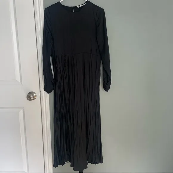 Zara The Tina Dress Black Pleated