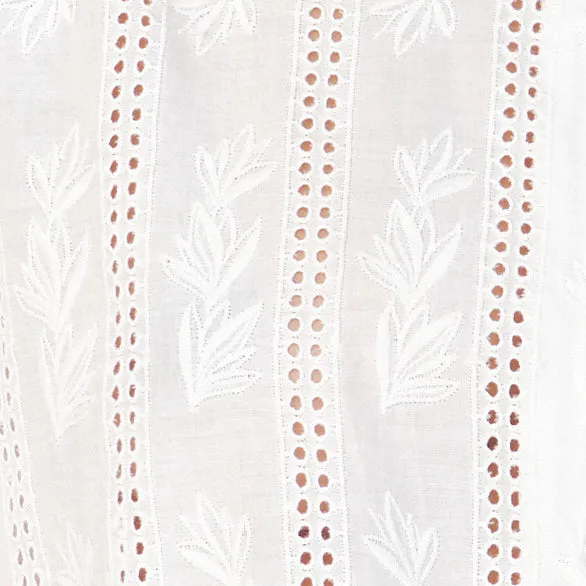 Zuma Dress in White Vine Eyelet